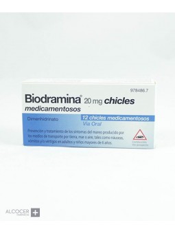 BIODRAMINA 20 mg 12 CHICLES...