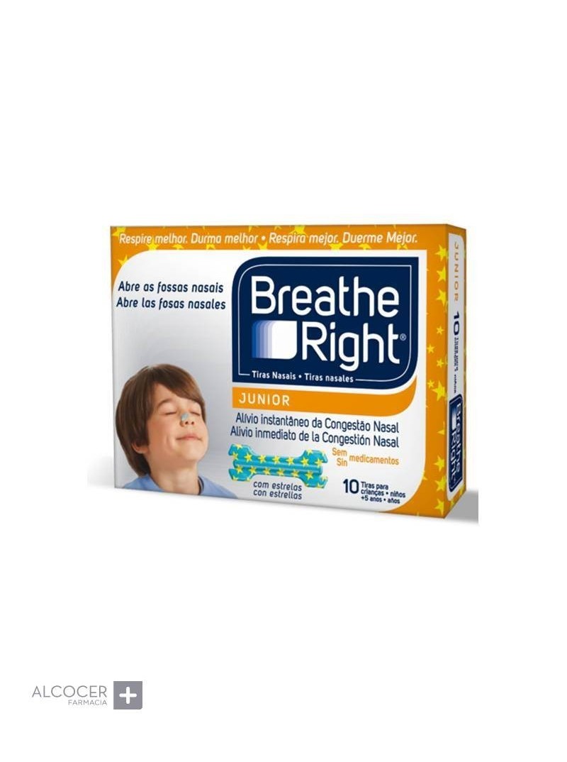 Tiras nasales breathe right tamaño pequeño-mediano 10 unidades. Comprar a  precio en oferta
