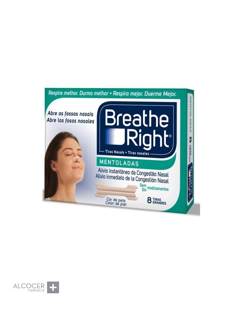 Tiras nasales Breathe Right. Transparentes. 10 unidades. Cómpralas